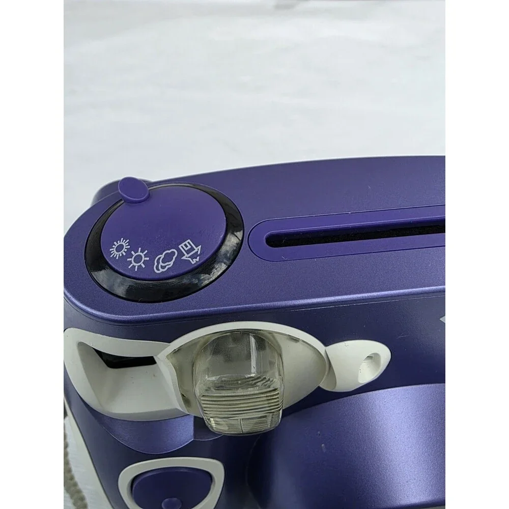Polaroid 300 Instant Film Camera Purple & White TESTED & WORKING
